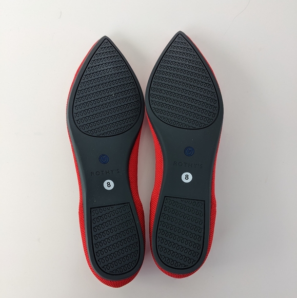♥️NWOT Rothy's The Point Flame Red Woman's Flat Shoes♥️ - Picture 11 of 16